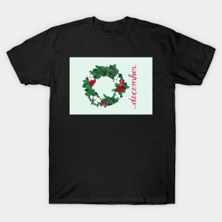 Holly and Narcissus for December Greeting Card T-Shirt